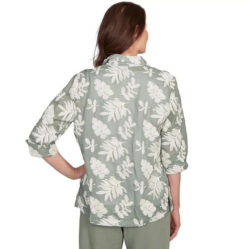 ALFRED DUNNER GR XL TOP COPPER CANYON 2025 SOUTACHE LEAF TWO IN ONE TOP NEU MIT ETIKETT - Bild 2 von 2