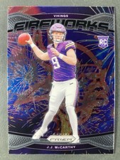 2024 Prizm JJ McCarthy Fireworks RC Rookie #18 Vikings
