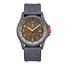 New Luminox Bear Grylls Never Give Up Brown Dial Rubber Band Men's Watch XB.3716