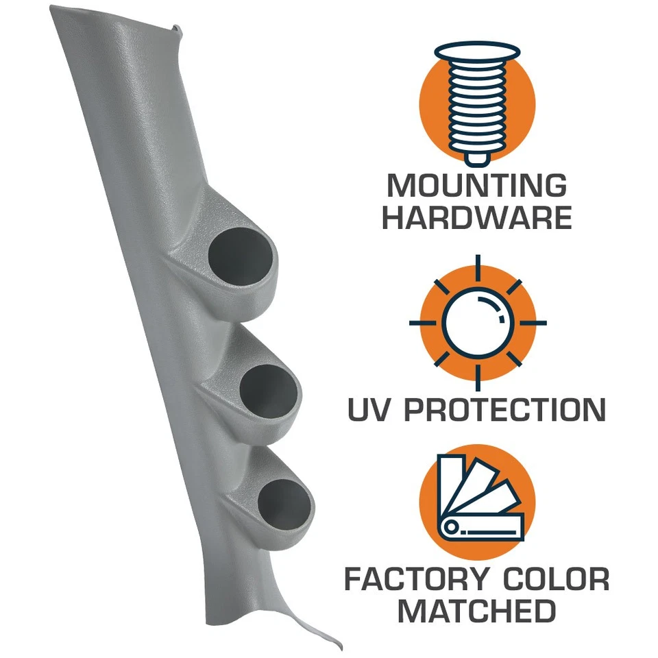 Cápsula de pilar GlowShift gris triple calibre 52 mm para 08-15 Mitsubishi Lancer EVO X Foto 3 de 3