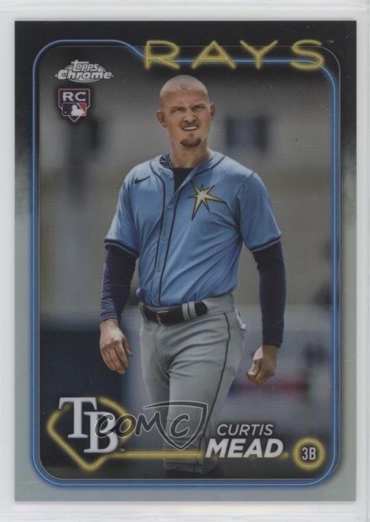 2024 Topps Chrome Image Variation SP (No Cap) Curtis Mead #209 Rookie RC