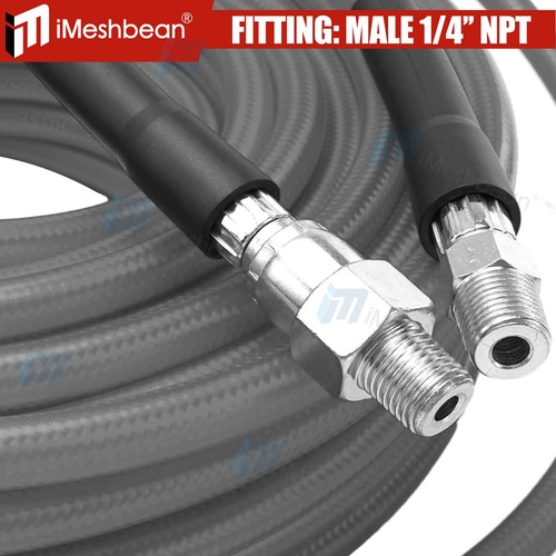 Sewer Line & Drain Jetter Kit 1/4" x 50FT Hose Sewer Nozzle & Adapter 5800 PSI - Picture 5 of 17