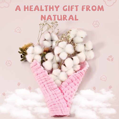 Baby Washcloths and Burp Cloths, Soft Absorbent Towels for Newborns, 6 Pack, 12X - Picture 4 of 11