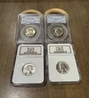 Washington Quarters Graded Silver Lot 1941 1954-S 1958 1976-S PCGS NGC