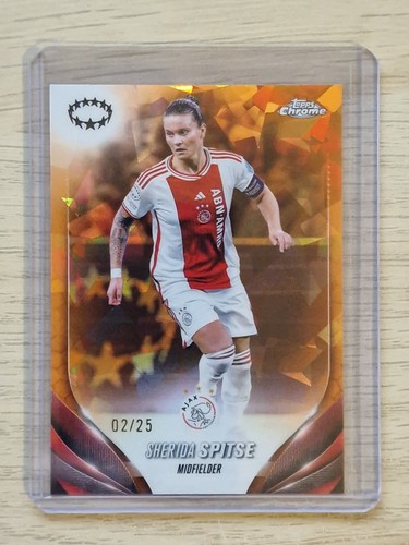 Topps Donna Zaffiro 23/24 UWCL - Sherida Spitse 2/25 Ajax - Foto 3 di 3