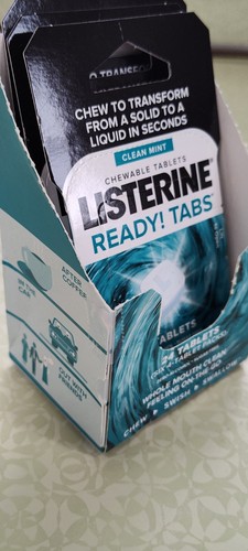 Listerine Ready! Tabs Chewable Mint Tablets Mouthwash Mouthwash 12Ct Total & Box - Picture 12 of 12