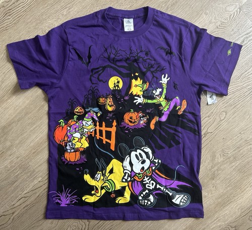 Disney Cruise Line T-Shirt M Lila Halloween Mickey Mouse Donald Duck - Neu