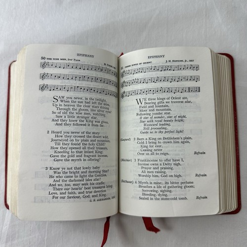 Seabury rotes Leder bischöfliches gemeinsames Gebetbuch und Gesangbuch 1952 in Originalkarton Vintage - Bild 17 von 17
