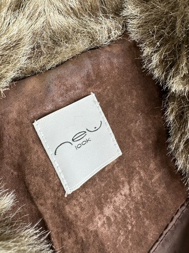 Vintage Leather Jacket With Faux Fur Women`s Size M - Picture 2 of 12