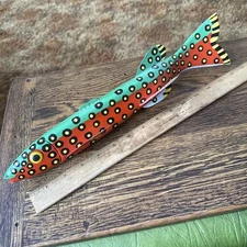 Eldon Whipps Huge FISH SPEARING DECOY ICE FISHING LURE Minnesota Tribal Folk Art