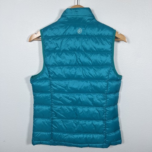 Be Inspired Down Packable Vest Womens Medium Teal Blue Lightweight Puffer Jacket - Picture 2 of 10