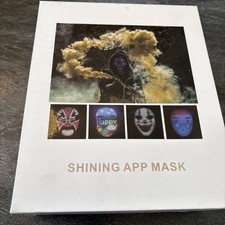 New LED Programmable Face Mask App Control Rechargeable Glowing Shining Mask US