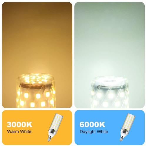 E12 LED Bulb, 6000K Daylight White Light Bulbs, 16W 1500LM Led Corn Bulb, 120... - Picture 7 of 7
