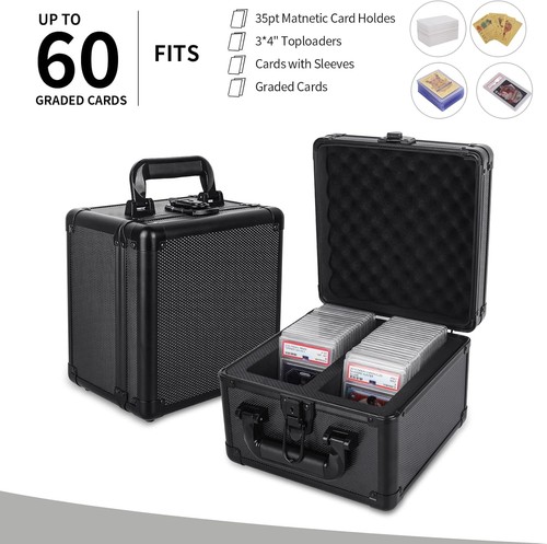Versatile Black Card Case Holder for 60+ Graded Cards - Lightweight & Durable - Picture 5 of 8