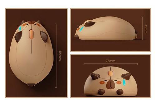 Akko Capybara Mouse, Kabellose Maus, 2.4GHz, Braun - Bild 10 von 11