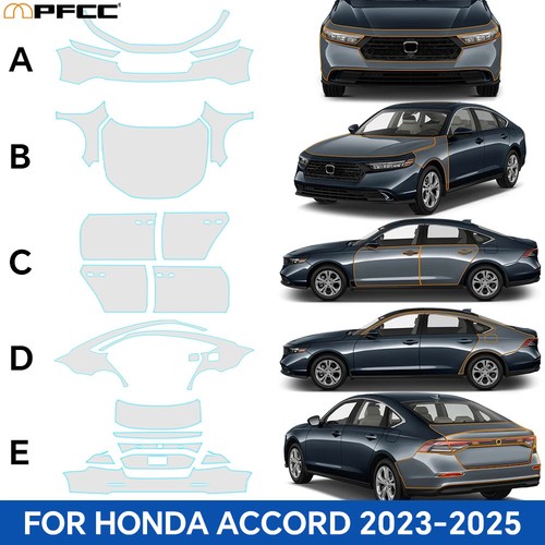 For Honda Accord 2023-2025 Full Car Paint Protection Film PreCut Kit PPF Glossy - Picture 11 of 15