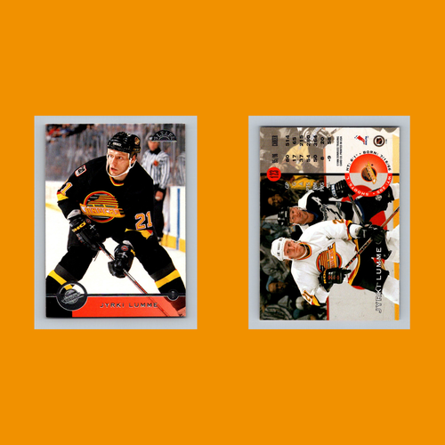 Tarjeta de hockey Jyrki Lumme #123 1996-97 Leaf Vancouver Canucks NHL - Imagen 3 de 3