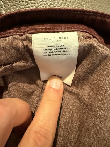 Rag & Bone Slim Fit Chino Pants (Rust Red)Size 32 — Great condition - Picture 5 of 6