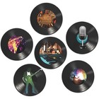 6pcs Rekord Wandaufkleber Cafe und Bar Wall Vinyl Record Decals Music Party
