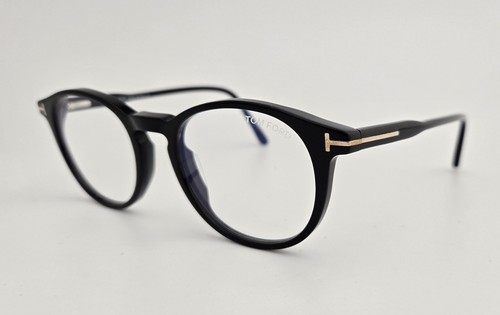 Tom Ford Brille NEU TF 5823-H-B Farbe 001 Schwarz Rund Größe 50 Original