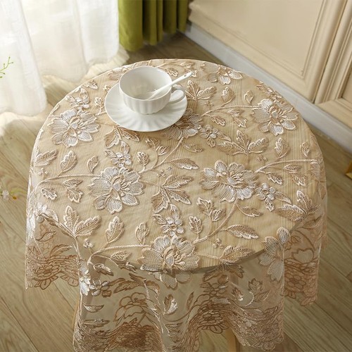 Quadratische Spitzentischdecke exquisit und elegant bestickt Tischdecke Pastoral - Bild 2 von 7