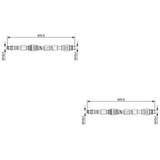 2x BOSCH Bremsschlauch vorne für BMW X5 F15 F85 xDrive30d xDrive40d E70 3.0d