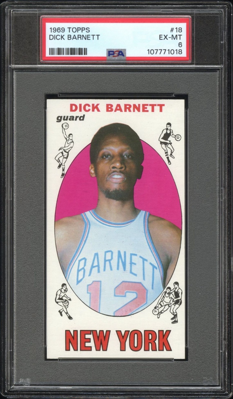 1969-70 Topps Basketball Dick Barnett RC #18 PSA 6