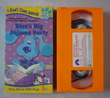 Nick Jr Blue’s Clues Blues Big Pajama Party VHS Video Tape Nickelodeon