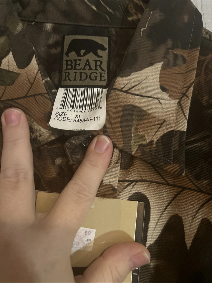 NEW Bear Ridge Shirt Mens XLarge Button Up Collar Camo Camouflage Hunting - Image 3 of 4