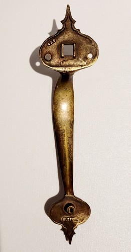 VINTAGE RUSSWIN MESSING DAUMENRIEGEL TÜRGRIFF -- NEUWERTIG/EXT - NR. 420 - OHNE DAUMENRIEGEL - Bild 2 von 5