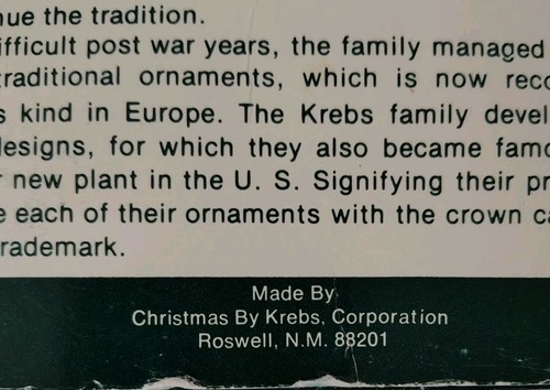 8er Set Vintage Krebs Christmas Classics Glas mundgeblasen Ornamente Floral Noel Glitzer - Bild 6 von 8