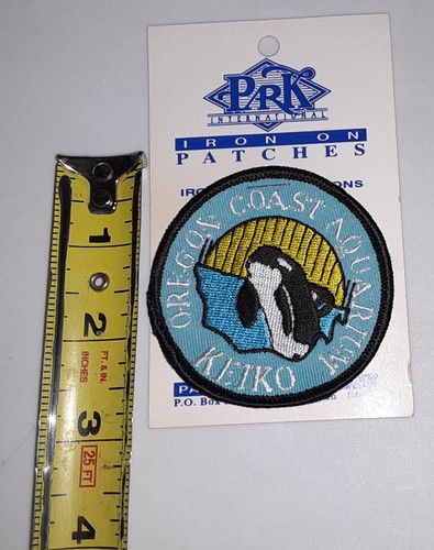Vintage Oregon Coast Aquarium Keiko Killerwal Souvenir Aufnäher! Unbenutzt!