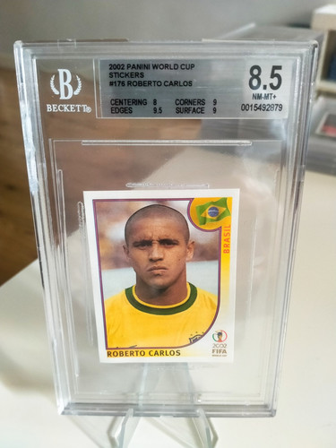 Panini WM 2002, Sticker Nr. 176 ROBERTO CARLOS Beckett 8,5 - Imagen 1 de 3