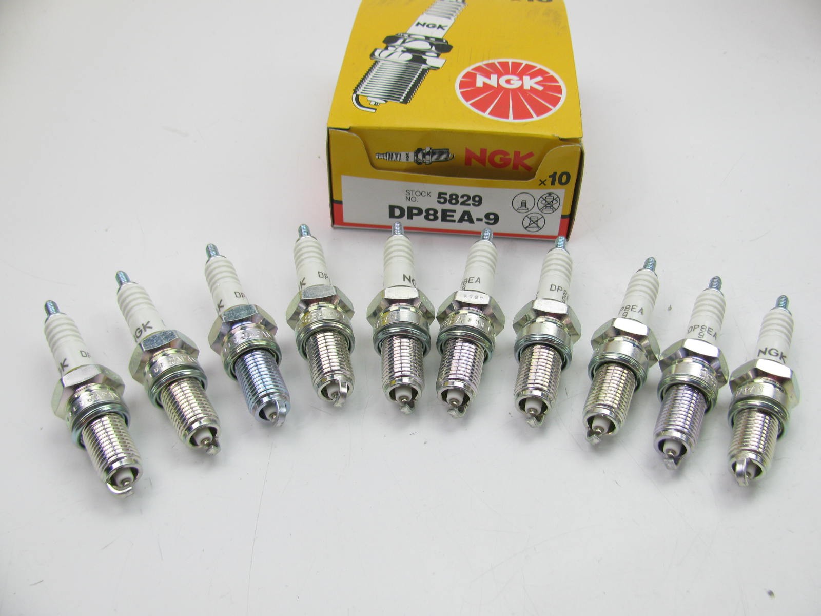 10 NGK 5829 DP8EA-9 Nickel Spark Plugs ATV, Powersport