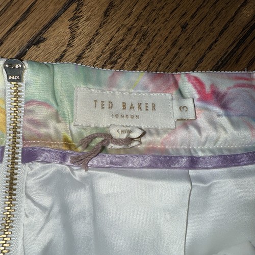 Ted Baker Hazil Floral weiß Spitze Fit and Flare Full Midirock Gr. 3 (US 8) - Bild 6 von 9
