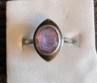 Sterling Silver Real Amethyst Ring Size 7.25