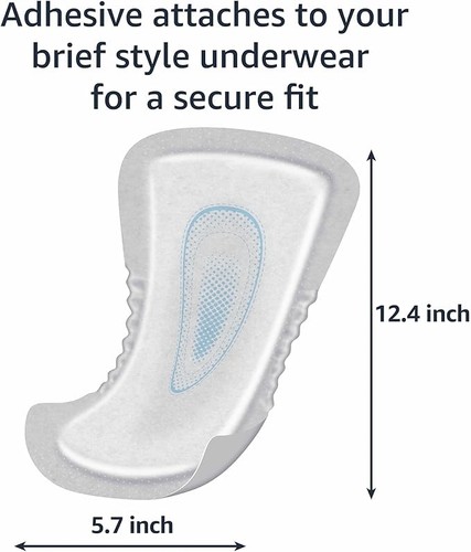 Amazon Basics Men's Incontinence Guards, Maximum Absorbency, 52 Ct FAST SHIPPING - Picture 4 of 7