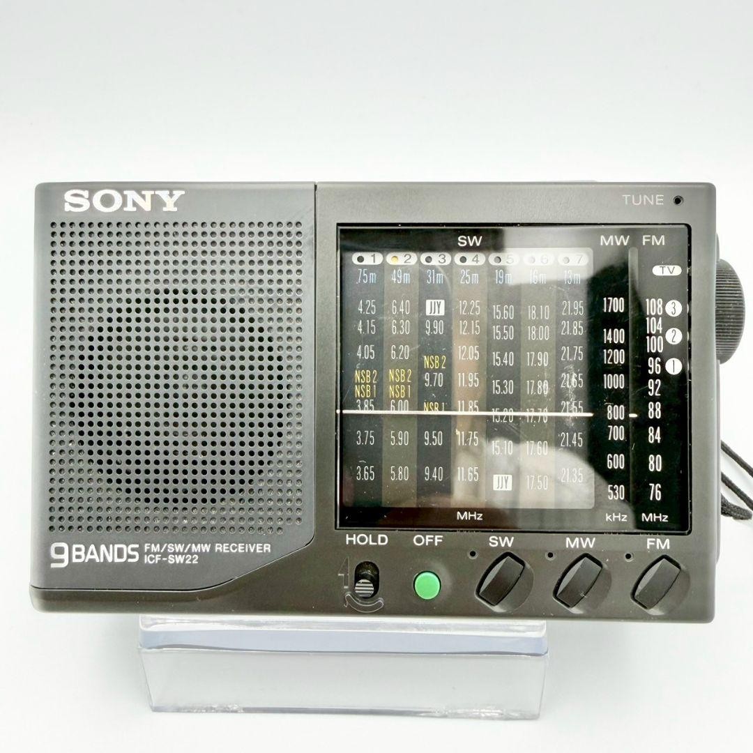 SONY ICF-SW22 Portable Radio 9-Band SW/MW/FM Black Japan Excellent