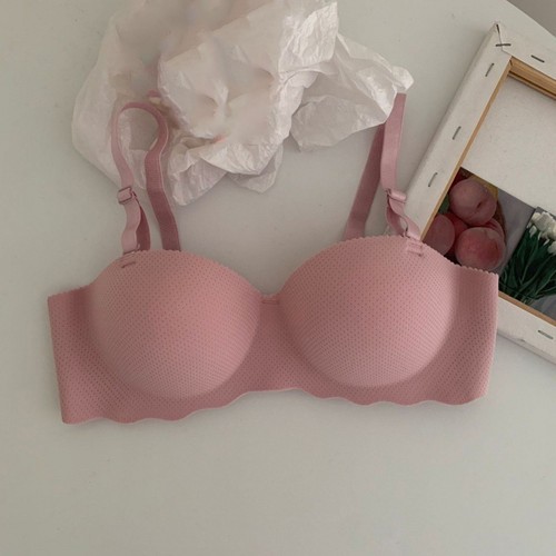 Nuevo Estilo Mujer Sujetador Sin Costuras Pecho Pequeño Push Up Sin Anillo de Acero Conjunto de Sujetador de Algodón - Imagen 10 de 20
