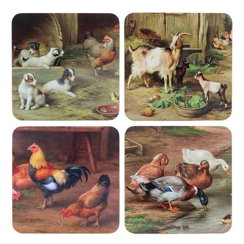Edgar Hunt Set Of 4 Cork Backed Gift Boxed Coasters For Tea Coffee Glasses 95311 - Picture 4 of 15