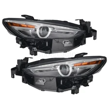 For 2018-2021 Mazda 6 Headlights Headlamps Full LED Adaptive W/AFS LH+RH Pair