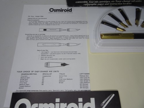 Osmiroid De Luxe Calligraphy Set – 22 Carat Gold Plated Nibs - Picture 7 of 10