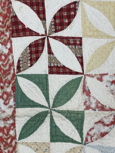 LG ANTIQUE/VINTAGE HAND QUILTED CUTTER QUILT! YELLOW GOLD GREEN FALL COLORS! - Picture 11 of 23