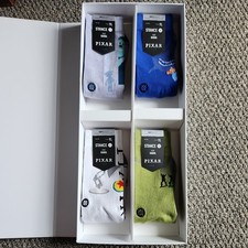 Stance Disney Pixar Kids Crew Socks Set of 4 YL 3-5.5 Finding Nemo Toy Story Box