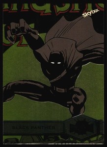 2021 SkyBox Metal Universe Marvel Spider-Man Black Panther Gold Light FX #111