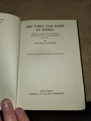 Are They The Same At Home by Beverley Nichols - Hardcover 1927 - Picture 6 of 9