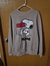 PEANUTS Snoopy Longsleeve Sweatshirt ADULT LARGE 42-44
