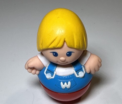 VTG 1987 Weeble Wobbles Boy with Overalls - Picture 1 of 2