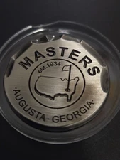 Masters 1.5 Inch Silver Finish Vintage Ball Marker-Fully Engraved-With Case !
