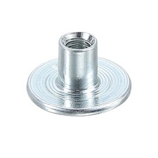 M4 T-nuts, 50pcs Carbon Steel Tee Nut Round Base Weld Nut 8mm Height, Silver
